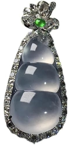 Collar para hombre de cristal natural con colgante de frijol de la suerte, estilo para mujer, diseño de hojas grabadas, joyería de frijoles para las cuatro