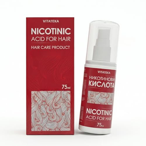 Sérum à l'acide nicotinique pour cuir chevelu - 75 ml - Soin des cheveux avec niacine (vitamine B3) - Sérum nourrissant sans additifs artificiels pour cuir chevelu et racines des cheveux