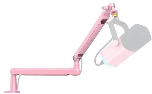 Compatible For FIFINE AM8 Microphone Low Profile Metal Boom Arm With Cable Management, Pink(BM88P)