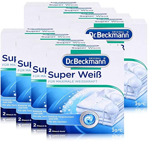 Dr. Beckmann Super White | tar bort grå slöja | hjälper mot gulning | tvätten blir glänsande vit | 16 x 40 g