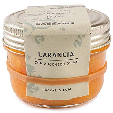 Lazzaris 1901 - Marmellata di arance e zucchero d'uva BIO 250 g Gourmet - 4 vasi per cartone