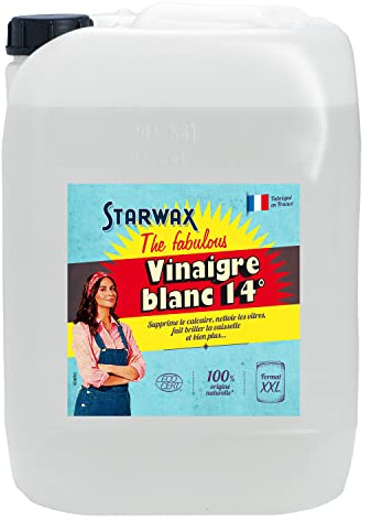 STARWAX FABULOUS Vinaigre blanc ménager 14° 20L | Détartrant dégraissant et détachant surpuissant multi-usages, ingrédients naturels, format maxi professionnel et économique