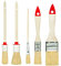 M7 Lot de 5 Pinceaux 3 Plats 2 Ronds 0 3/4 1,5 2 4 Série 03 pour Travaux de Peinture avec Peintures et Vernis Couverture Uniforme Poils Naturels