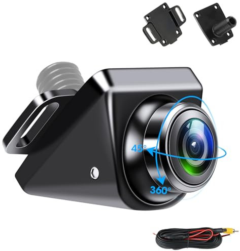 AHD 720P Rückfahrkamera Auto 360° Drehbar Metallgehäuse 12V-24V 150° Weitwinkel IP69K Wasserdicht Nachtsicht Universal für Wohnmobil SUV Van Wohnwagen