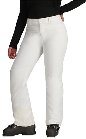 Obermeyer Womens Malta Snow Ski Pants, Thermore Insulated and Waterproof for Skiing & Snowboard, White, Size 8