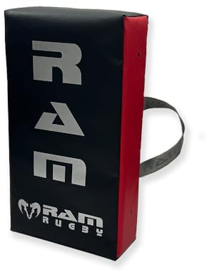 Ram Rugby Flat Hit Shields - Contact Pad - Tackle Shield – Club Quality - Industrial-Grade Water-Resistant PVC - UK Made for Durability – Large, Medium & Small - Suitable for Adults, Juniors & Minis