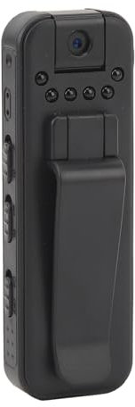 Mini Telecamera per il Corpo, Videoregistratore Tascabile HD 1080P con Obiettivo Rotante a 180°, Videocamera Portatile per Bici Indossabile Personale con Visione Notturna per la