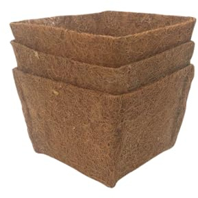 Iflo Flexibel gestaltbare Pflanzkörbe (25 x 25 x 18 cm) für Gartenteiche: mit und ohne Kokos-Einlegematte erhältlich. Ideal für Seerosen und andere Teichpflanzen (3 Einlegematten)