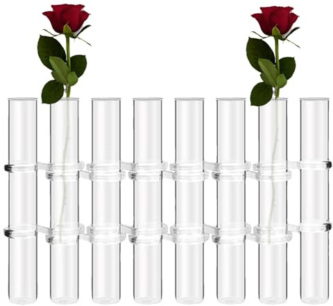 Reagenzglasvase mit Scharnier, 6/8 Stück, bewegliche Blumenvase, Glas-Reagenzglas-Knospenvase, kreativer Pflanzenhalter, Hydrokulturbehälter, Tafelaufsätze, Heimdekoration