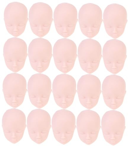 MERRYHAPY 20 Stück Kunststoff-puppenköpfe Zum Basteln Übungsköpfe Für Puppen Puppenkopf Teile Zum Schminken Und Bemalen