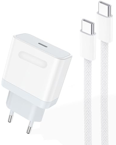 TROND Chargeur rapide TROND pour iPhone 15/16 [certifié MFi] Chargeur rapide USB C 20 W avec câble de 1 m Prise murale Adaptateur secteur Type C pour iPhone 15/16/15/16 Pro/15/16 Pro Max/15/16