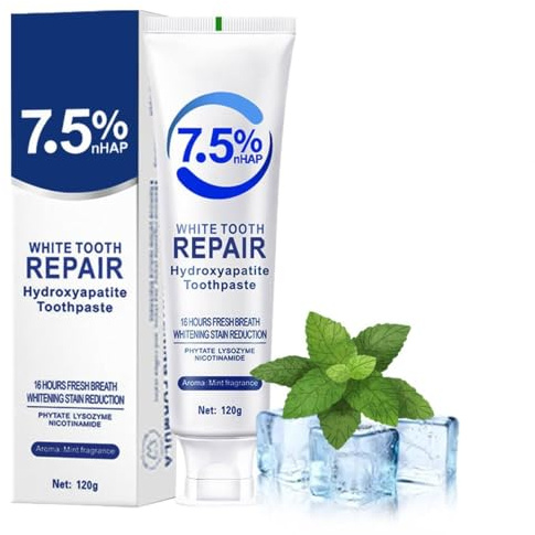 Hydroxyapa-Zahnpasten für Da, Hydroxyapa Zahnpaste, Hydroxyapa Toothpaste, 120 g Reparatur des Zahnschmelzes ohne Fluor und Erleichterung, frischer Atem