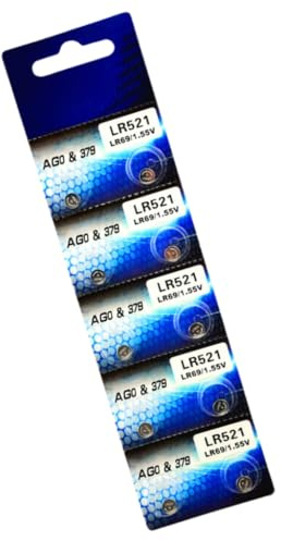 Lot de 10 piles bouton alcalines AG0/LR521 AG1/LR621 AG3/LR41 AG4/LR626 AG13/LR144 AG10 1,55 V pour appareils électroniques