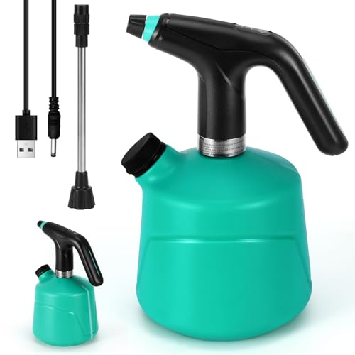 Elektrische Sprühflasche 2L USB Wiederaufladbar Mit Verlängerungsstange | Elektrische Gießkanne Gartensprüher Pflanzennebel für Gartenarbeit oder Hausreinigung Gartenspinklergerät