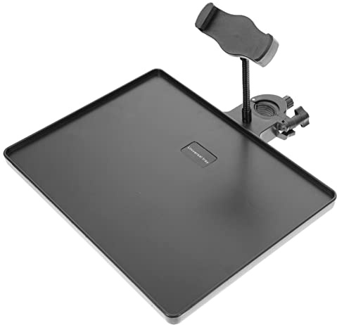 INOOMP Klemmhalterung für Handy und Mikrofonständer aus Abs und Metall 3kg Tragkraft Verschleißfest für Live Streaming und Soundkartenablage