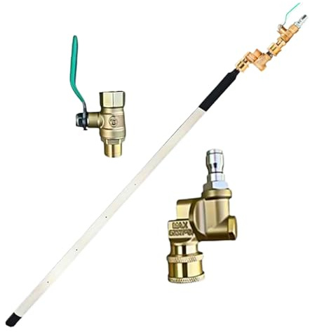 de limpieza de radiador, herramienta de lavado a presión de 4500 PSI de 24 pulgadas con tubo de aire, accesorio de limpieza resistente para generador, garaje, remolque, taller de reparación, RV