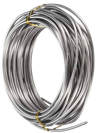 M METERXITY 10 Gauge Stainless Steel Craft Wire, 2.5mm 10m Bendable Floral Snare Wire for Jewelry Making/Sculpting/Armature Crafting/Floral Bonsai/DIY Crafts