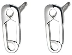 JQQJZLC 20g Minimalist winzig Sicherheitsnadel Sterling Silber Ohrringe für Frauen Süßes kleines Stollenknorpel Tragus Post Pin Hypoallergen durchbohrtes Ohrschmuck Geburtstag Urlaub Geschenke