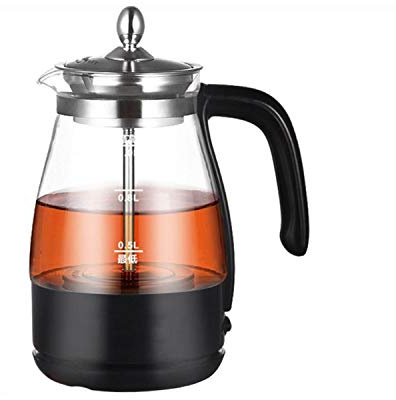 vattenkokare, 1 L tebryggare glasvattenkokare Borosilikatglas tekannor med infusionsanordningar for löst teglas tekanna och uppvärmningsset