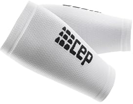 CEP Athletic Compression Forearm Sleeves for Men & Women, White/Black IV (PAIR)