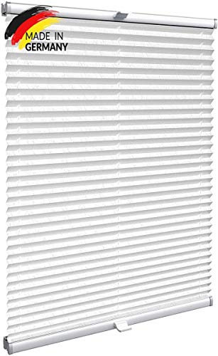 Gardinen21 Konfigurieren Sie Ihr eigenes Plisseerollo ohne Bohren | Plissee Klemmfix nach Maß für Türen & Fenster | Sichtschutz für Fenster, Blickdichte Rollos in Crushed Optik