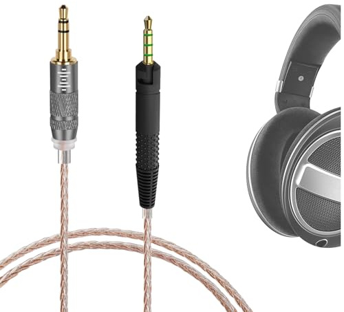 GEEKRIA Apollo Audiokabel, Kupfer, Silber, gemischt, kompatibel mit Sennheiser HD-599 HD-598 HD-579 HD-560 S, 2,5 mm Ersatz-Kopfhörerkabel für Hi-Fi-Headset (1,2 m)