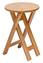 Arredo Stock Sgabello pieghevole in faggio naturale