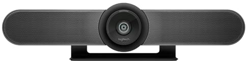 Logitech MeetUp 4K Ultra HD-kamera för konferensrum, svart (ny) (förnyad)