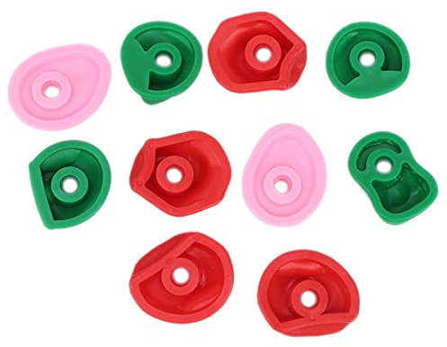 Klettergriffe, Klettergriffe, PE-Kunststoff, 10 Stück, Klettergriffe, Mehrfarbig, Große Felsklettergriffe, für den Außenbereich, Große Felswände, Presas Escalada Niños (Kleine