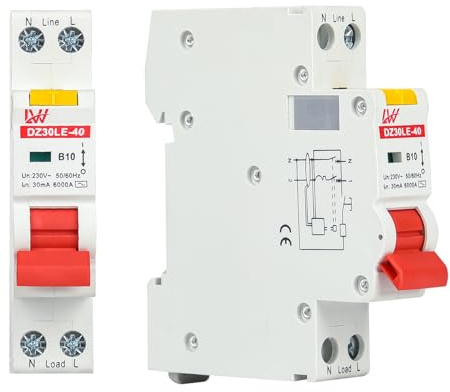 TEOV FI/LS-Schalter Leitungsschutzschalter 1P B10A 30mA RCBO DIN Rail Mounting Fehlerstromschutzschalter