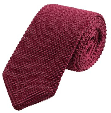 WANYING Herren 7cm/ 2,75 Schmale Strickkrawatte Gestrickte Narrow Krawatte Knit Tie Retro Sporty Casual Büro Basic für Gentleman