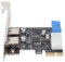 PCIE USB 3.0 Karte, USB3.0 Erweiterungskarte 2 Port 19 Pin 4P PCI-E auf USB3.0 Erweiterungskarte Controller Kartenadapter Für