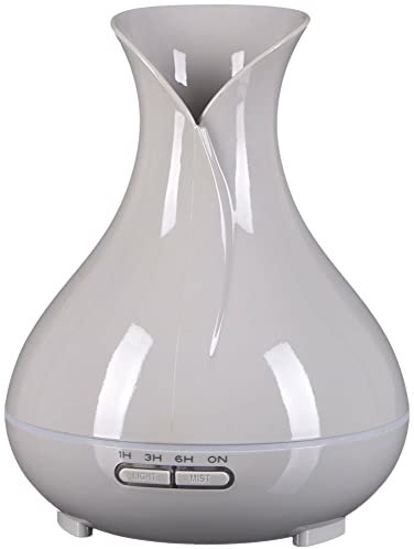 SIXTOL Vulcan Aroma Diffusore grigio chiaro legno 350 ml | Umidificatore ad ultrasuoni | Per umidificare e profumare casa, camera da letto, ufficio, aromaterapia, per oli essenziali