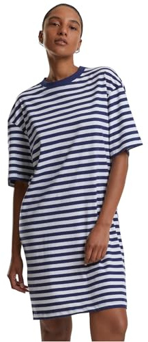 Urban Classics Damen T-Shirt-Kleid Ladies Oversized Striped Tee Dress, lässiges T-Shirt-Kleid für Frauen, erhältlich, Größen XS-5XL