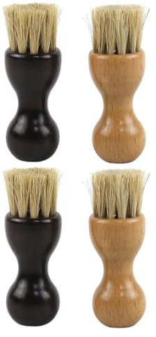 PACKOVE 4 Stück Schuhbürste schuhputzbürste schuhputz bürste multifunktionale Reinigungsbürste Bürste für Stiefelpolitur Schuhcreme Werkzeug zur Schuhpflege Schuhputzzubehör Optional Buche