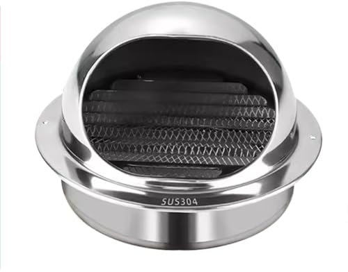 CHEMYO Runder Wand-Entlüftungsauslass Aus Stahl, Kugel-Lüftungsgitter-Abdeckung Mit Kapuze, Wand-Entlüftungs-Trockenhaube (Größe : 110mm-4.3in)