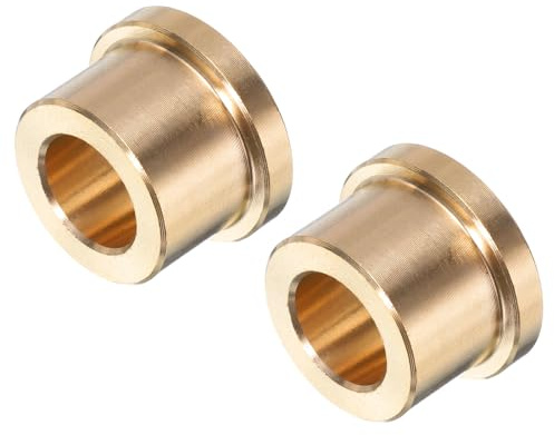QUARKZMAN 2pz Cuscinetti a Manica con Flangia 3/8 Foro x 5/8 Od x 1/2 Lunghezza x 3/4 Diametro Flangia, Boccola in Ottone Autolubrificante