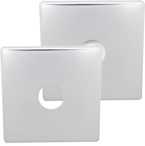 BLUMKRAFT 2x Cache platine simple acier inoxydable A2 + traitement chrome pour robinet mural. Effet miroir. Diamètre 26mm. LOT DE 2