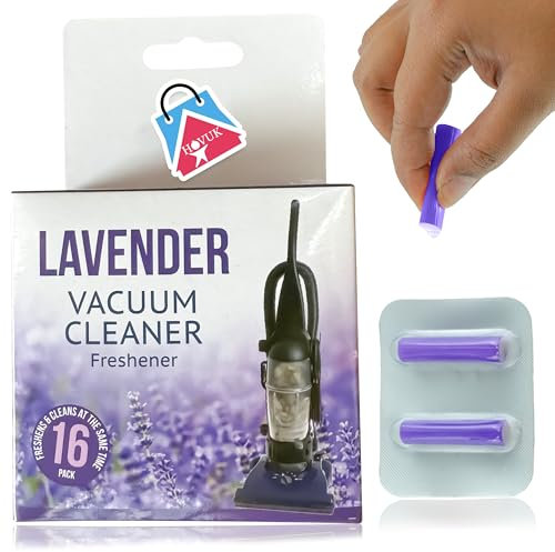 16PCs Lavender Vacuum Fresheners | Scented Deodoriser Capsules for Bagless & Regular Vacuums | Pet Odour Eliminator | Universal Fit