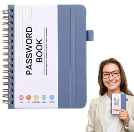 Internet Password Keeper, kompaktes Adressbuch, Hardcover, einfacher Zugriff, kompakter A6-Adress-Organizer, Passwortbuch für effiziente Verwaltung