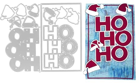 Christmas Hats Dies Metal Die Cuts, HOHOHO Hats Cutting Dies Cut Stencils for DIY Scrapbooking Cards Photo Album Decorative Embossing Paper Dies for Scrapbooking Card Making