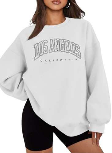 TAKEYAL Sweatshirt Damen Oversized, Pullover Damen Weite Sweatjacke Casual | Pullover damen, maschinenwaschbar, atmungsaktiv, Pullover für Damen, Schriftprint
