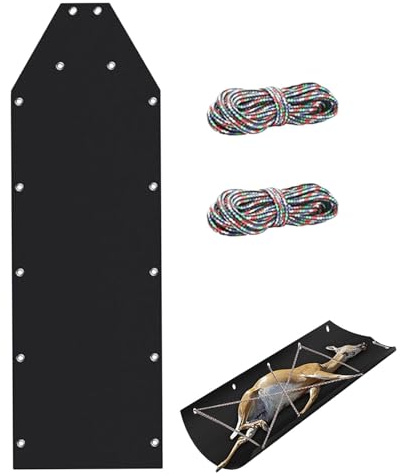 Duroecsain Deer Drag Sled, Mehrzweck Schlitten zum Schleppen von Hirschjagd, Feuerholz, Eisfischen & Camping, Jagdausrüstung, mit Zugseil