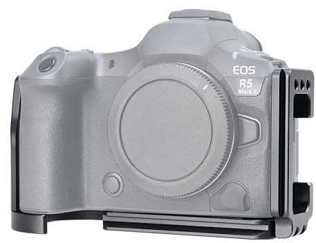 Hersmay Snabbkopplingsplatta R5II L vinkel L-konsolplatta för Canon EOS R5 Mark II-kamera, utbyggbar basplatta kompatibel med Arca Swiss-stativ