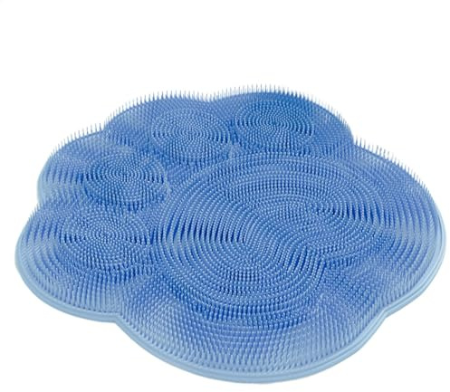 Tapis de douche pour pieds – Tapis de massage pour le dos et le dos | Brosse en silicone pour les pieds et le dos, nettoyant les peaux mortes avec ventouse antidérapante pour les coudes et les talons