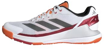 adidas Uomo Crazyquick Lightstrike Padel Shoes, Ftwr White/Core Black/Lucid Orange, 50 EU