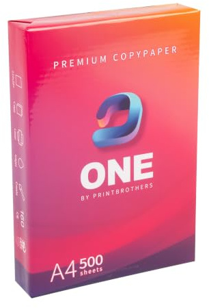 ONE Druckerpapier A4 Kopierpapier - DIN A4-500 Blatt | ONE Druckerpapier und Kopierpapier DIN A4, 500 Blatt, weiß, für Laser/Tintenstrahl, Büro und Home Office