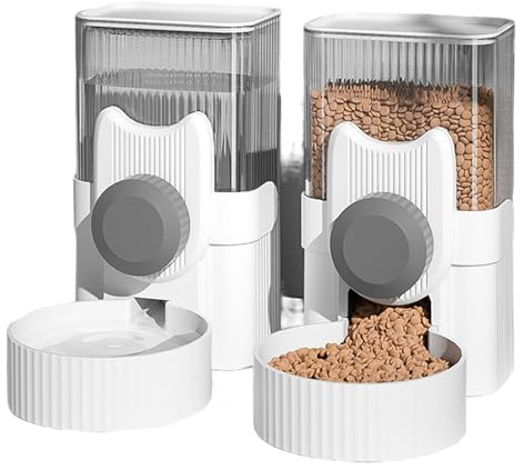 drburpily Distributeur Automatique de Nourriture et d'eau à Suspendre, 2 pièces, pour Furet, Cage, Lapin, Accessoires pour Lapins, mangeoires pour Lapins, Un