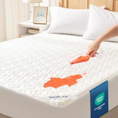BEDLORE Protège Matelas 140x190 cm Imperméable Certifié Oeko TEX | 40% de Viscose de Bambou Alèse en Microfibre Respirante et Silencieuse, Bonnet 30 cm, Lavable en Machine, Élastique à 360°