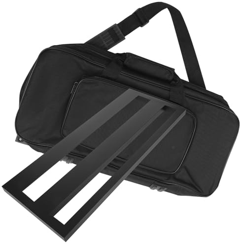 MAGICLULU Gitarren-pedalboard aus Aluminiumlegierung mit Tragetasche Gitarren-effektgeräte-halterung Gitarren-effektgeräte-ständer Praktisches Zubehör für Gitarreneffekte